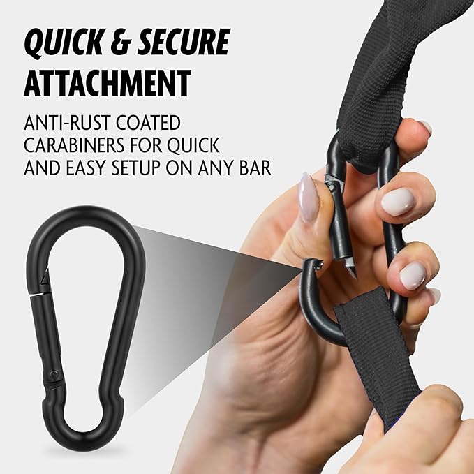 DMoose Fitness Hanging Ab Straps for Pull Up 2 Rust-Resistant