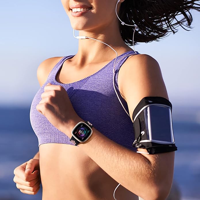 Maledan 4 Pack Sport Band Compatible With Fitbit Versa 3/4 and Sense/Sense 2 Smart Watch, Soft Wristband Replacement Accessories for Women and Men