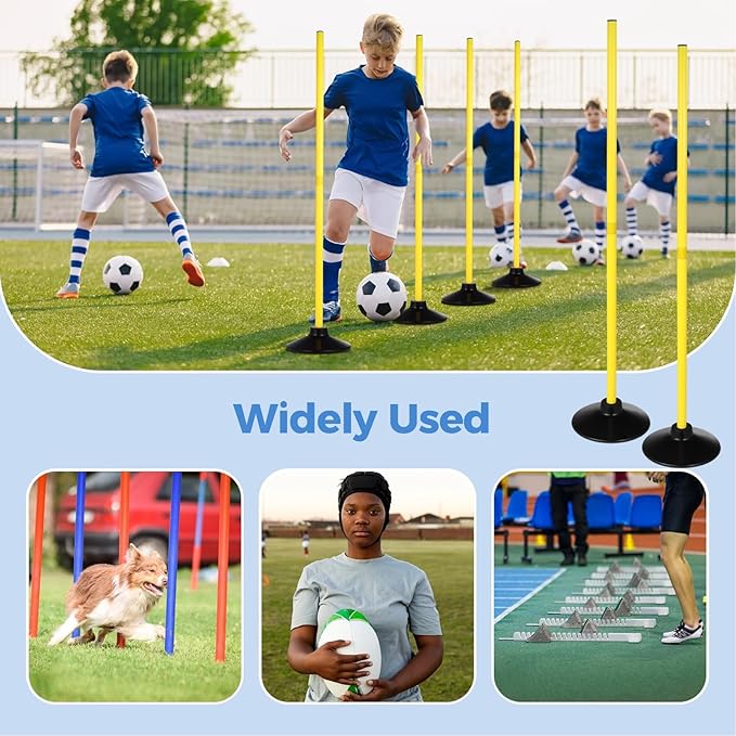 Soccer Agility Poles Set - 6 PCS Soccer