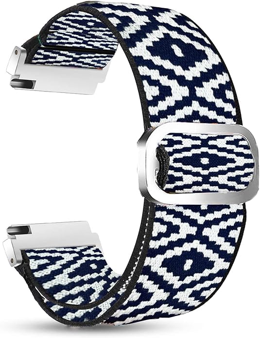 Compatible for FITVII Fitness Tracker Bands, 18mm, 20mm, 22mm Stretch Elastics Nylon Adjustable Replacement Strap Accessories
