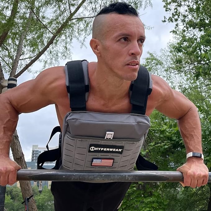 Hyperwear Hyper Vest TAC - Rucking Vest for Men and Women, Adjustable Weighted Vest for Strength Training, Endurance, and Fitness Workouts - Flexible Weight Plates (20-60 lbs)