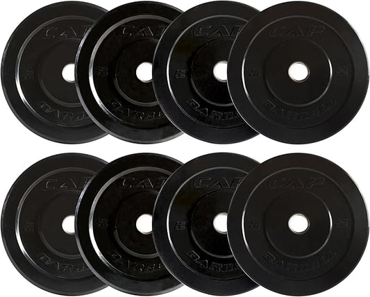 CAP Barbell 2-Inch Olympic Bumper Plate Weight Set 100-370 lbs