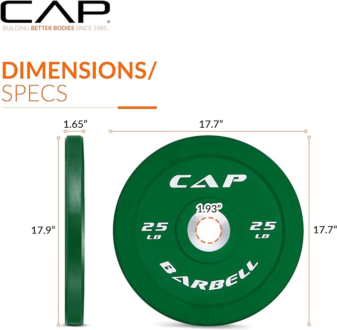 CAP Barbell Rubber Olympic Bumper Plate