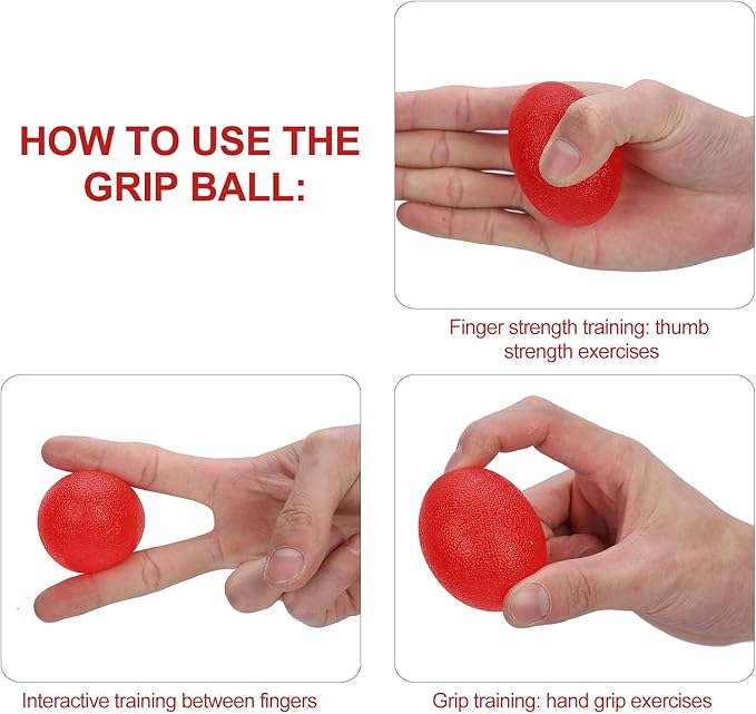 Sonew 5pcs Silicone Grip Ball Egg-Shaped Wrist Exercise