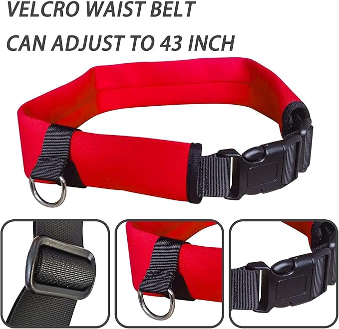 UCEDER Swim Tether Stationary Trainer, Resistance Belt with Bungee Cord, Pool Swim Training Harness for Exercise
