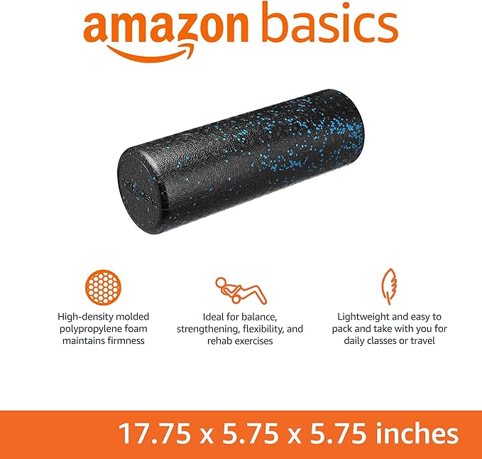 Amazon Basics High-Density Round Foam Roller for Exercise