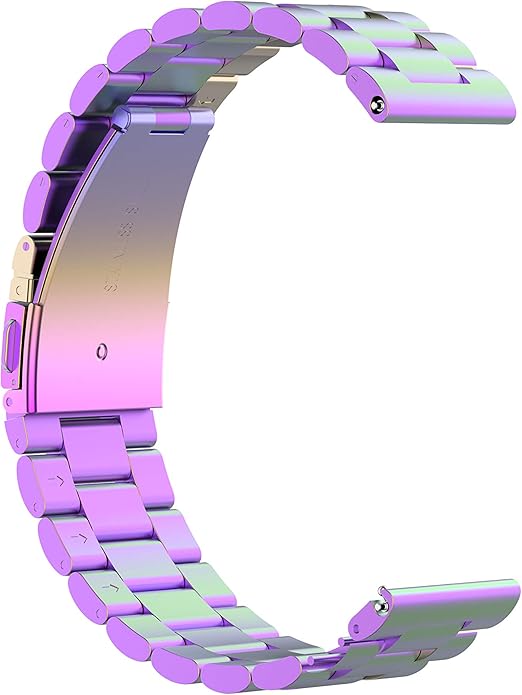 FitTurn Bands Compatible with Letscom, Letsfit, Lintelek, Yamay SmartWatch -Replacement Classic Stainless Steel Metal WatchBand for ID205L, ID205U,ID215G, ID205, ID216, ID205S, SW021