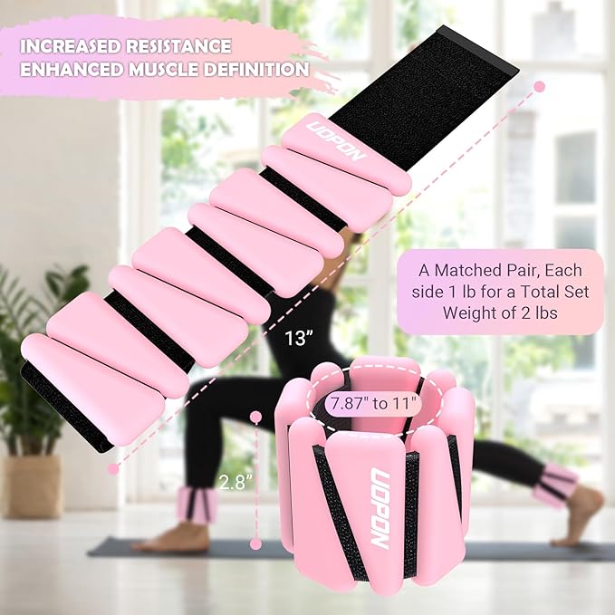 Wrist Ankle Weights for Women Set of 2 2 lbs/4 lbs/4 lbs