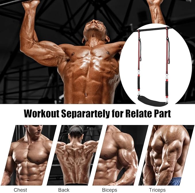 Pull Up Assistance Bands with Fabric Feet/Knee Rest