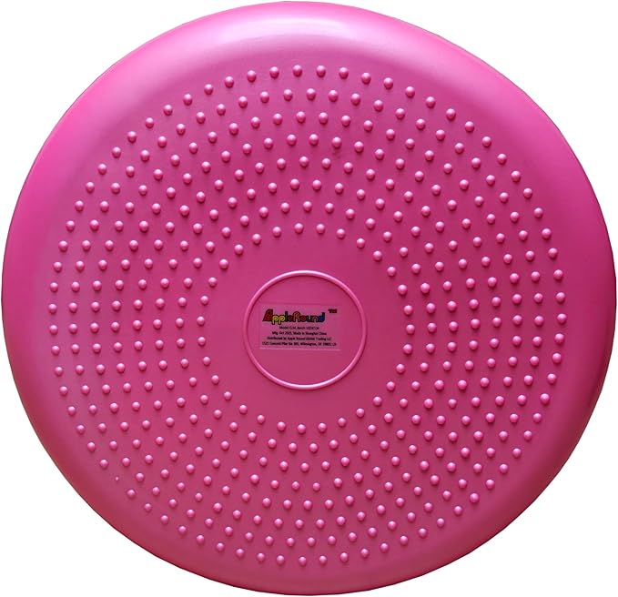 AppleRound Inflated Wobble Cushion with Hand Pump, Air Stability Board (Extra Thick), Core Balance Disc for Adults, Sensory Wiggle Seat for Kids, Flexible Seating for All Age, 13.5in / 34cm Diameter