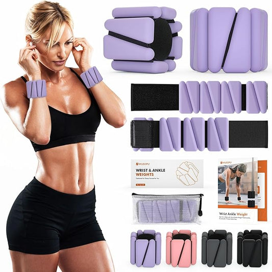 Wrist Weights, Ankle Weights for Women Men, Adjustable 2 (1LB (1LB Each)
