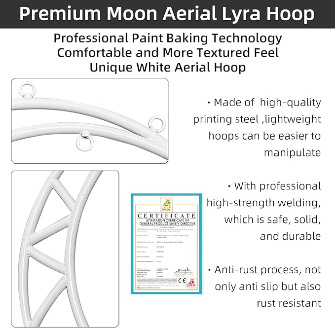PRIOR FITNESS Aerial Moon Lyra Hoop Set