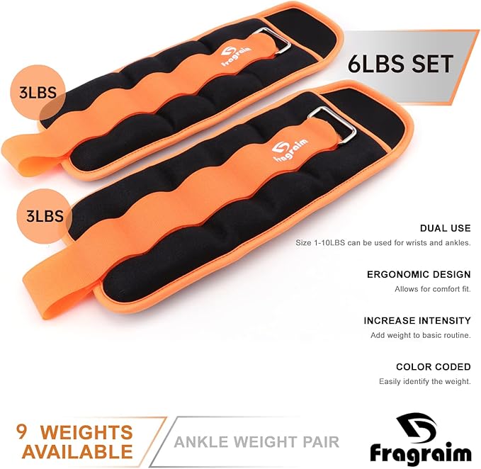 Ankle Weights for Women 1/2/3/4/6/8/10/12/15/20 LBS 1 Pair