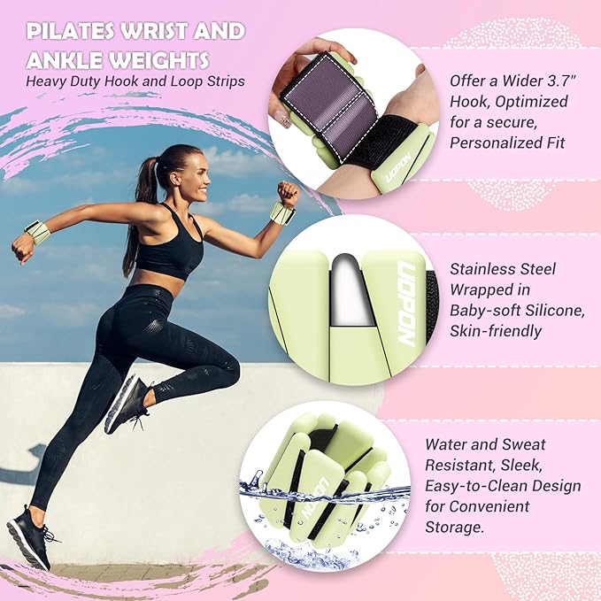 Wrist Ankle Weights for Women Set of 2 2 lbs/4 lbs/4 lbs