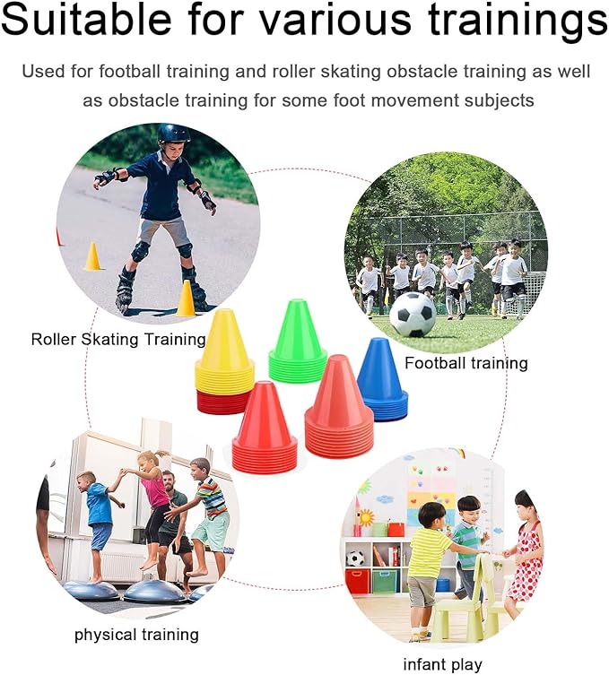 OUKENS Soccer Training Cone 10pcs Soccer