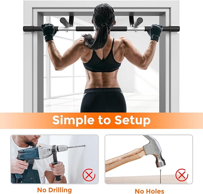 ONETWOFIT Pull Up Bar for Doorway