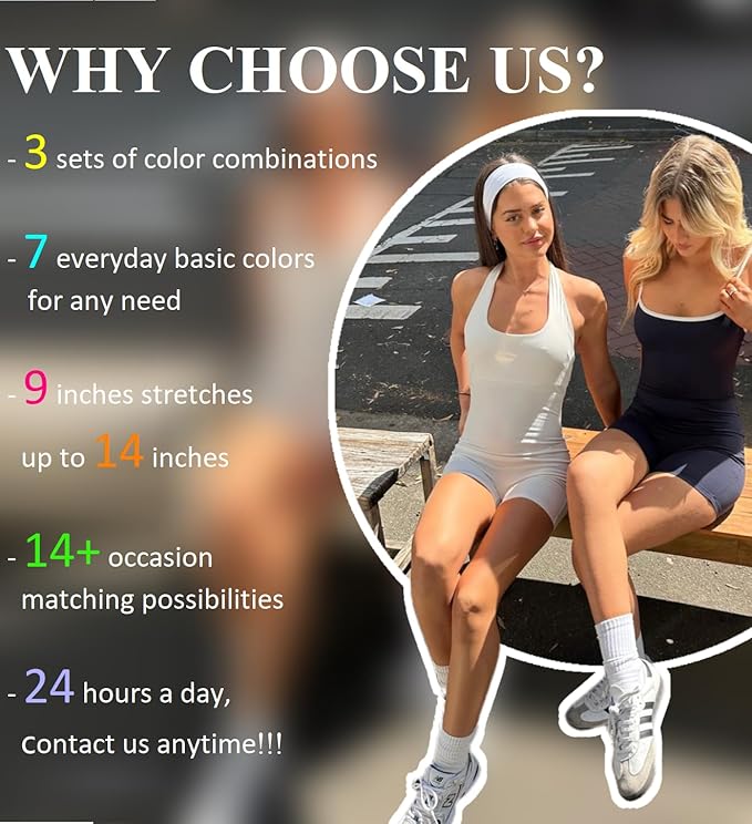 Tobeffect Headbands for Women Non Slip Trendy Womens Headbands Elastic Hair Bands for Women's Hair 7PCS
