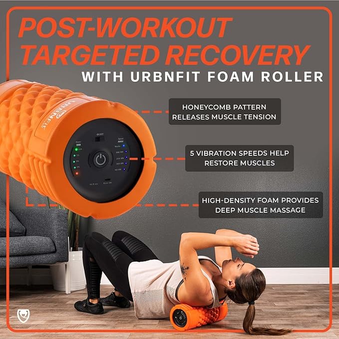 URBNFit Vibrating Foam Roller - Electric Muscle & 5 Speeds