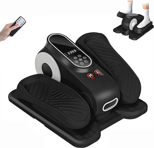 Under Desk Elliptical Machine，Elliptical Leg Exerciser Electric as Seen on TV with 12 Speeds，Suitable for Rehabilitation Exercise for Elderly Leg Exerciser Elliptical Trainer(Remote/LCD)