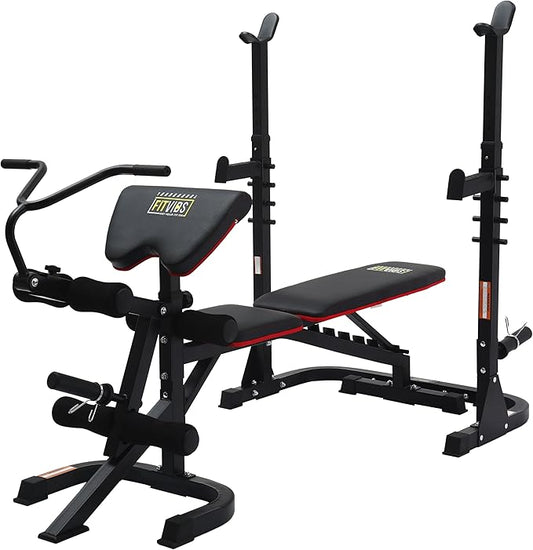 Signature Fitness Multifunctional Workout Station Adjustable Workout Bench 800-Pound Capacity