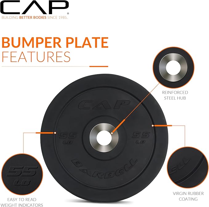 CAP Barbell Rubber Olympic Bumper Plate