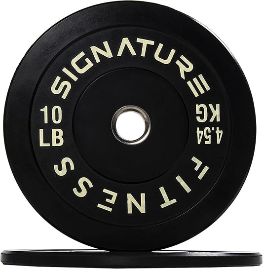 Signature Fitness 2" Olympic Bumper Plate Weight Plates 7FT Olympic