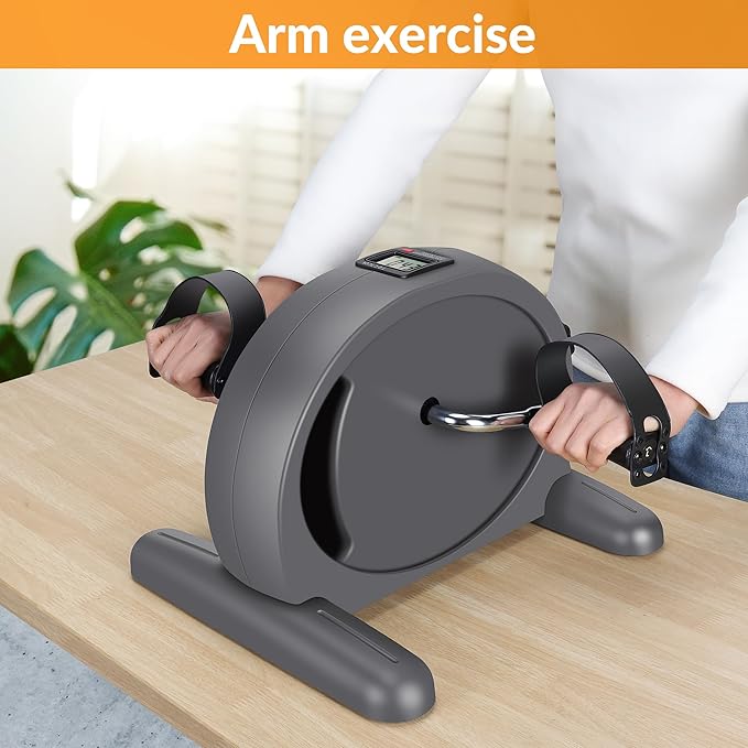 Padel Exerciser Mini Exercise Bike for Leg and Arm Cycling, Warm Up Exercise
