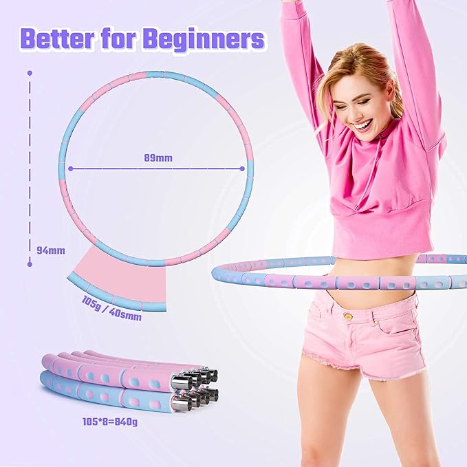 Weighted Detachable Exercise Ring 2 to 5lb Adjustable, 8 Sections