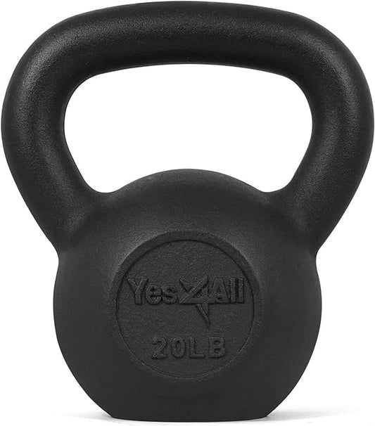 Yes4All Kettlebell Adjustable/Cast Iron/Protective Base Solid Smooth