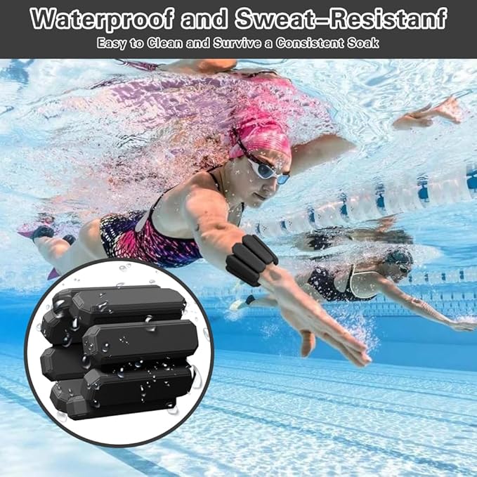 Vanleonet Wrist Ankle Weights for Women,Adjustable Wearable Strong Arm & Leg Weights Set of 2(1Lbs Each),Comfortable and Breathable for Yoga, Barre, Pilates, Swimming, Cardio, Aerobics, Gym