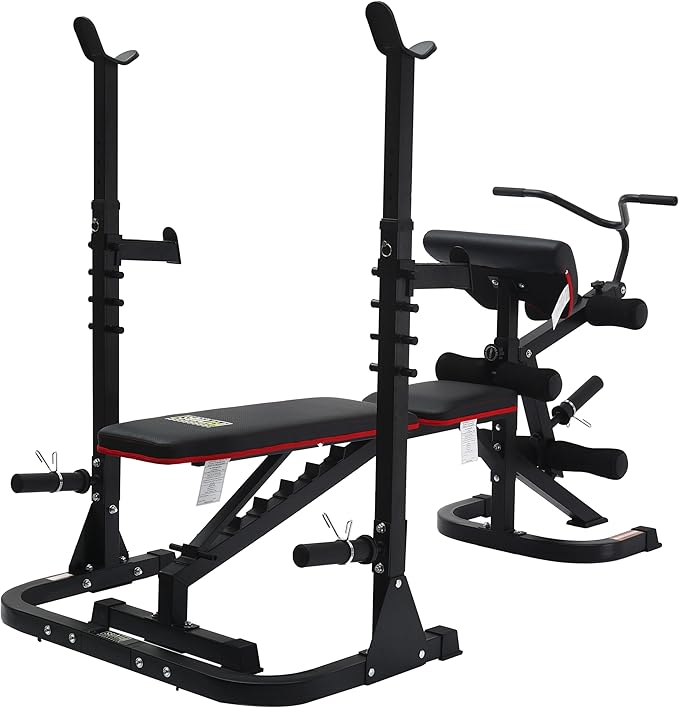 Signature Fitness Multifunctional Workout Station Adjustable Workout Bench 800-Pound Capacity