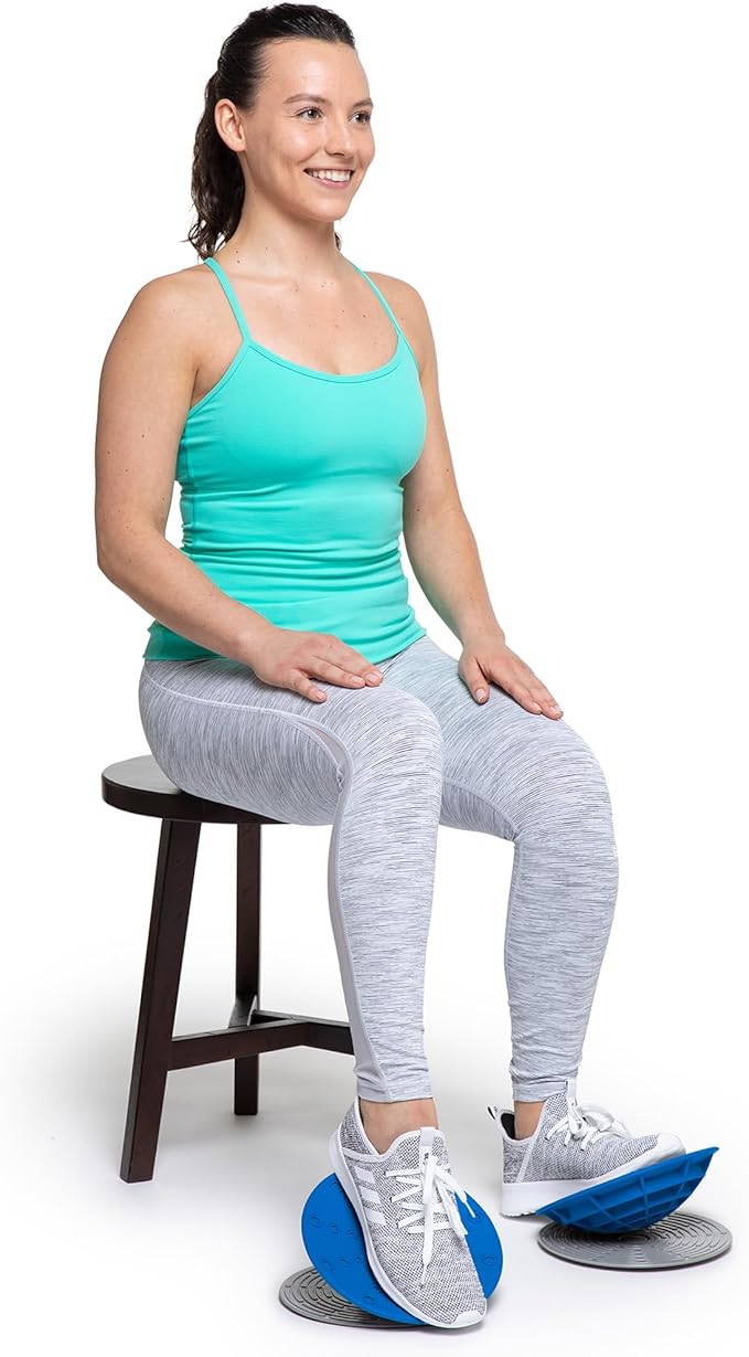 OPTP Dynamic Duo Balance & Stability Trainers (Pair) – Balance Trainer Set for Core Strength, Foot and Ankle Strengthening Equipment, Injury Recovery, Physical Therapy and Rehab Exercise - Includes Slip-Resistant Base