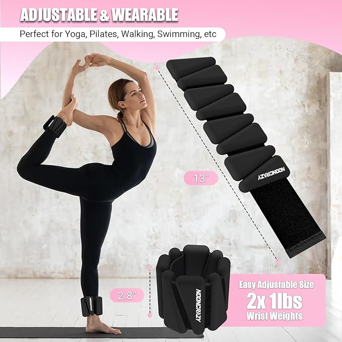 Wrist Ankle Weights Bangles 2lb for Women 2)
