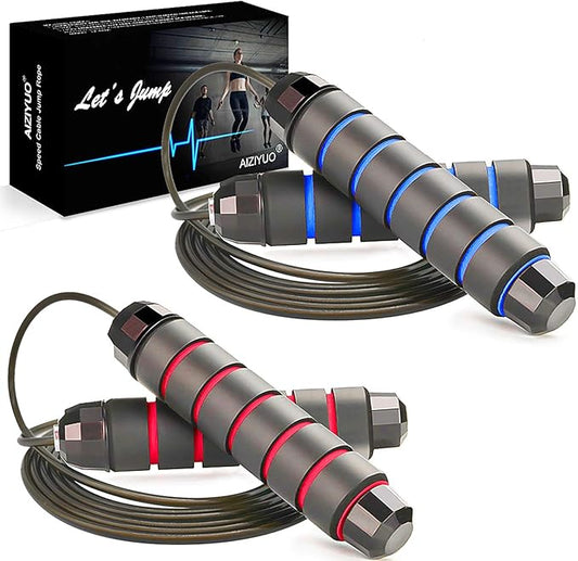 Jump Rope, Ball Bearings Tangle-Free Rapid Speed Cable 2 Pack