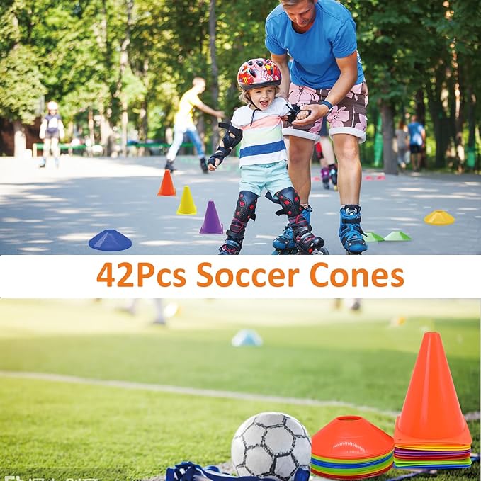 Soccer Cones Set 84/42Pcs 7"/9" 7"/9" Cones