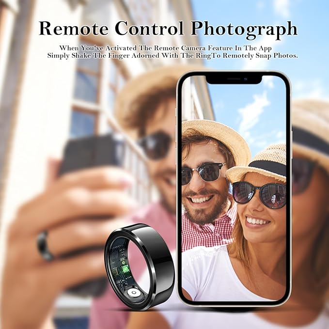 Smart Ring for Women Men-Wearable Fitness Tracker with Sleep Tracking Heart Rate Blood Oxygen Healthy Monitor Ring Activity Monitoring Steps Calories