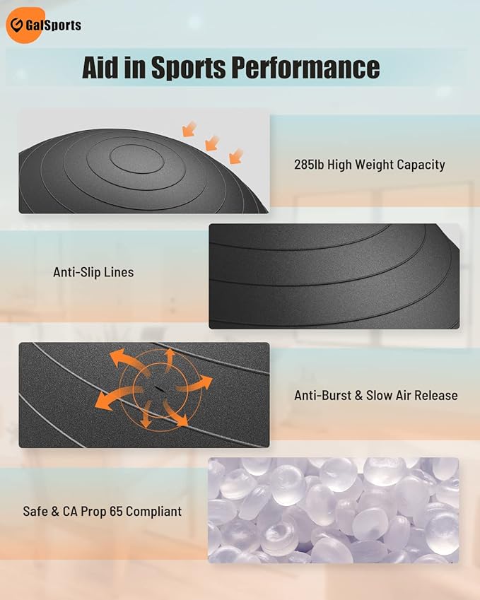GalSports Yoga Ball Exercise Ball for Working Out