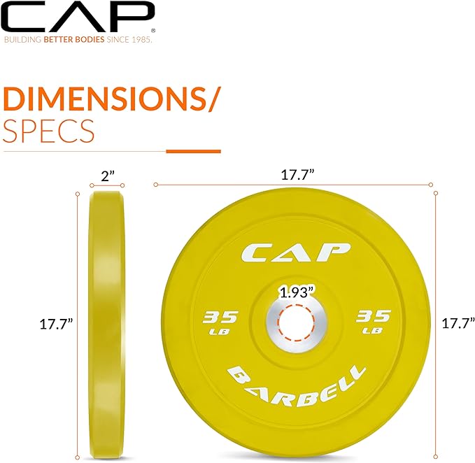 CAP Barbell Rubber Olympic Bumper Plate