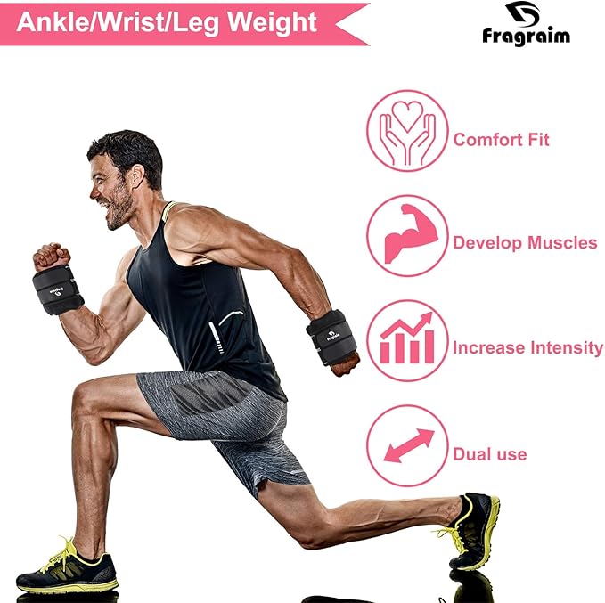 Ankle Weights for Women 1/2/3/4/6/8/10/12/15/20 LBS 1 Pair