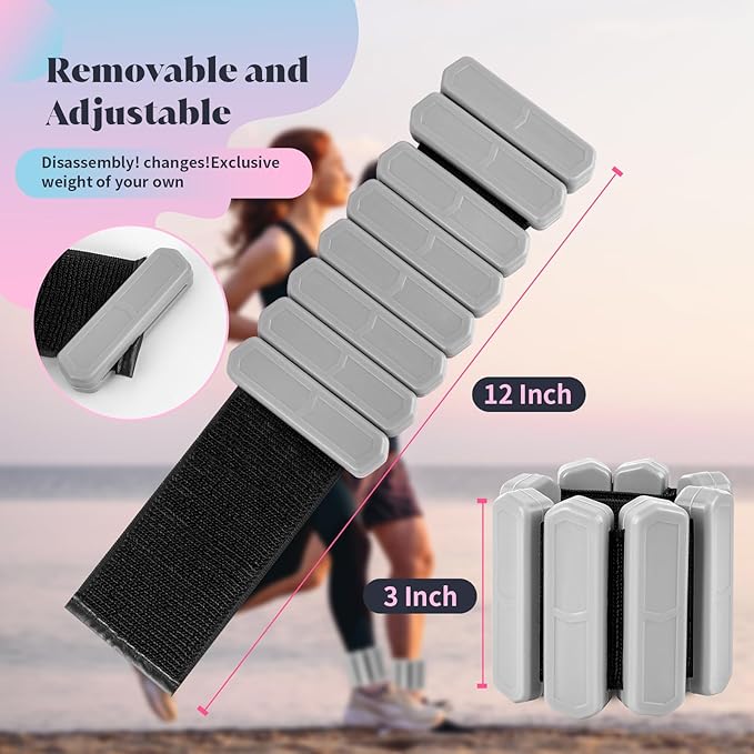 Wrist & Ankle Weights for Women Men 2 (1Lb (1Lb Each)
