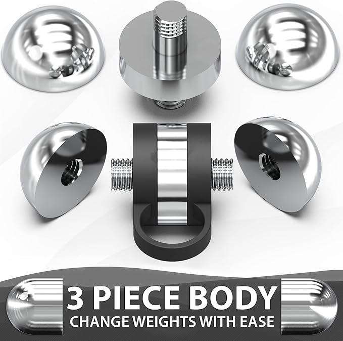 Synergee Cardio Hand Weights. Steel Hand Weights Dumbbell Set with Anti-Slip Silicone Finger Loop for Workout, Fitness, Training for Men and Women. Sold in Pairs. Available in 1lb, 1.5lb and 2lb Sets