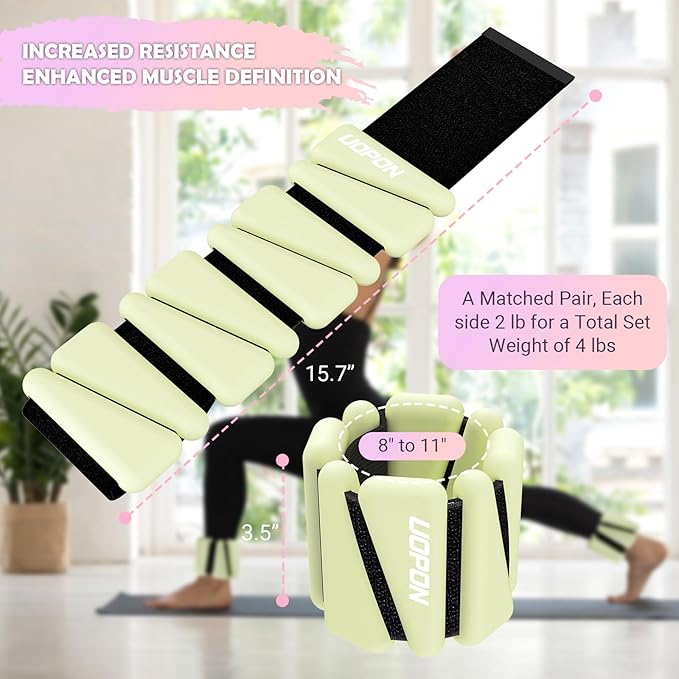 Wrist Ankle Weights for Women Set of 2 2 lbs/4 lbs/4 lbs
