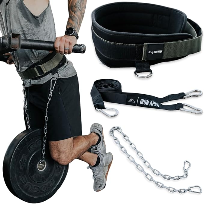 Weightlifting Dip Belt with Chain for Pullups and