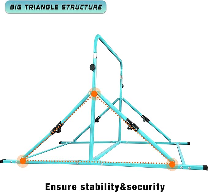 Upgrade Foldable Gymnastic Bar with Mat for Kids 3-12, 200 200 lbs