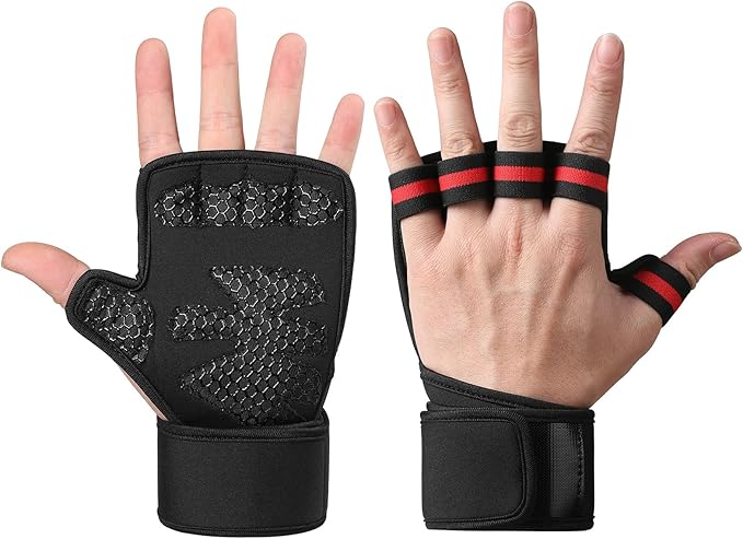 Weight Lifting Gloves Workout Gloves for Men Women, Wrist Wraps Wrist Straps for Weightlifting, Lifting Wrist Wraps Gym Gloves for Men Workout Gloves Women