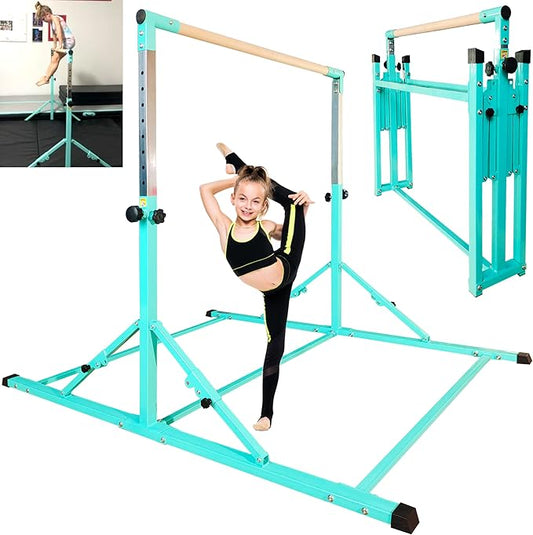 PreGymnastic Foldable Gymnastics Bar 6FT Gymnastic 3-18, Weight 500 LB,