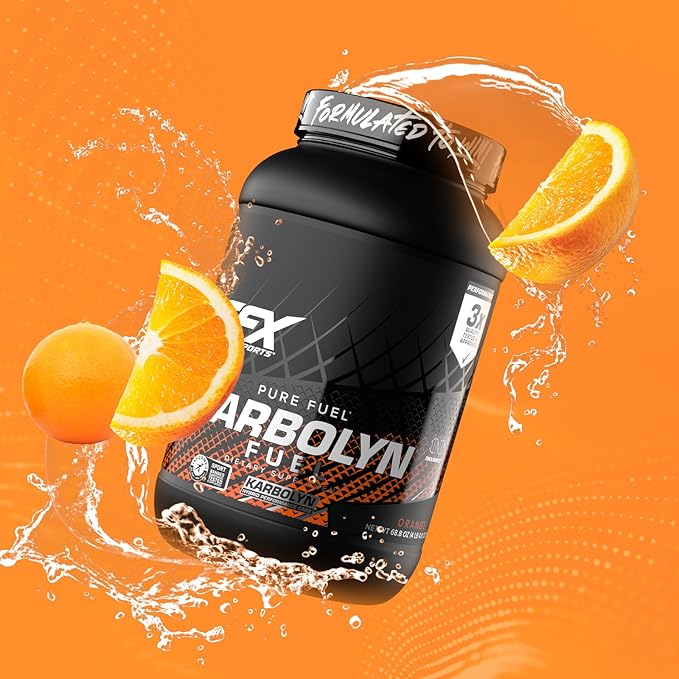 EFX Sports Karbolyn Fuel | Fast-Absorbing Carbohydrate Powder | Carb Load, Sustained Energy, Quick Recovery | Stimulant Free | 35 Servings (Orange)