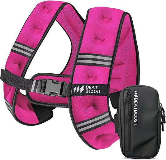Weighted Vest for Women Men BeatBoost 5 10 15 20 25 30 lb Weight Vest with Ironsand for Walking Strength Training Running Workout
