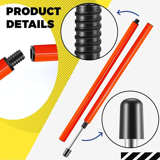 Lenwen 12 Pcs Soccer Training Poles Agility Poles