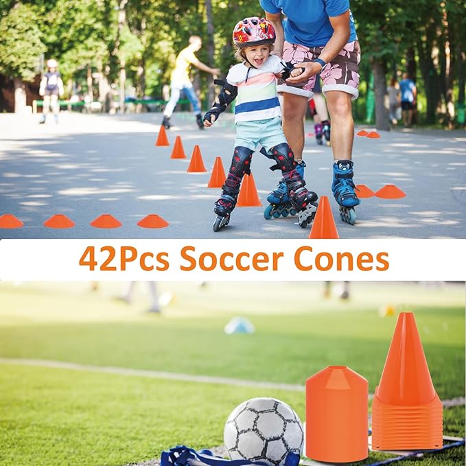 Soccer Cones Set 84/42Pcs 7"/9" 7"/9" Cones